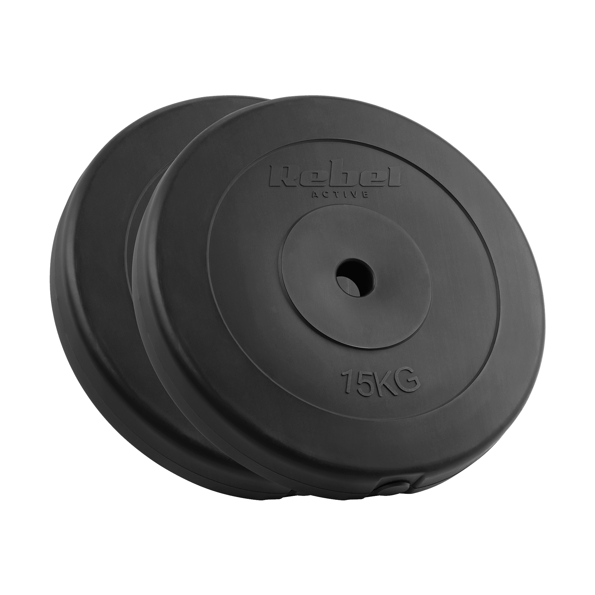 Bituminės apkrovos rinkinys 2x15kg, skylė 31mm, klasikinė plokštė, REBEL ACTIVE