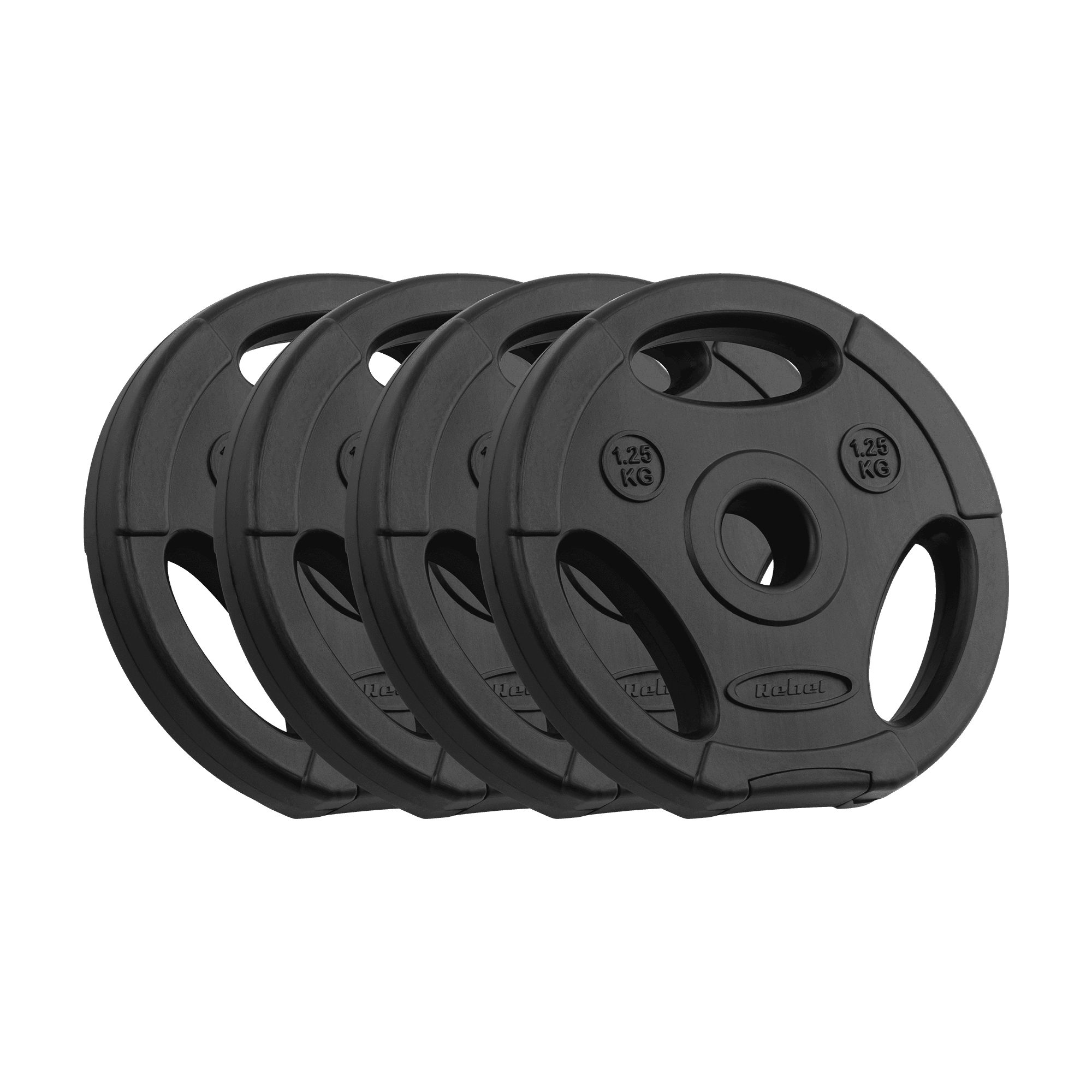 Bituminės apkrovos rinkinys 4x1.25kg, skylė 31mm, plokštė su rankenomis, REBEL ACTIVE