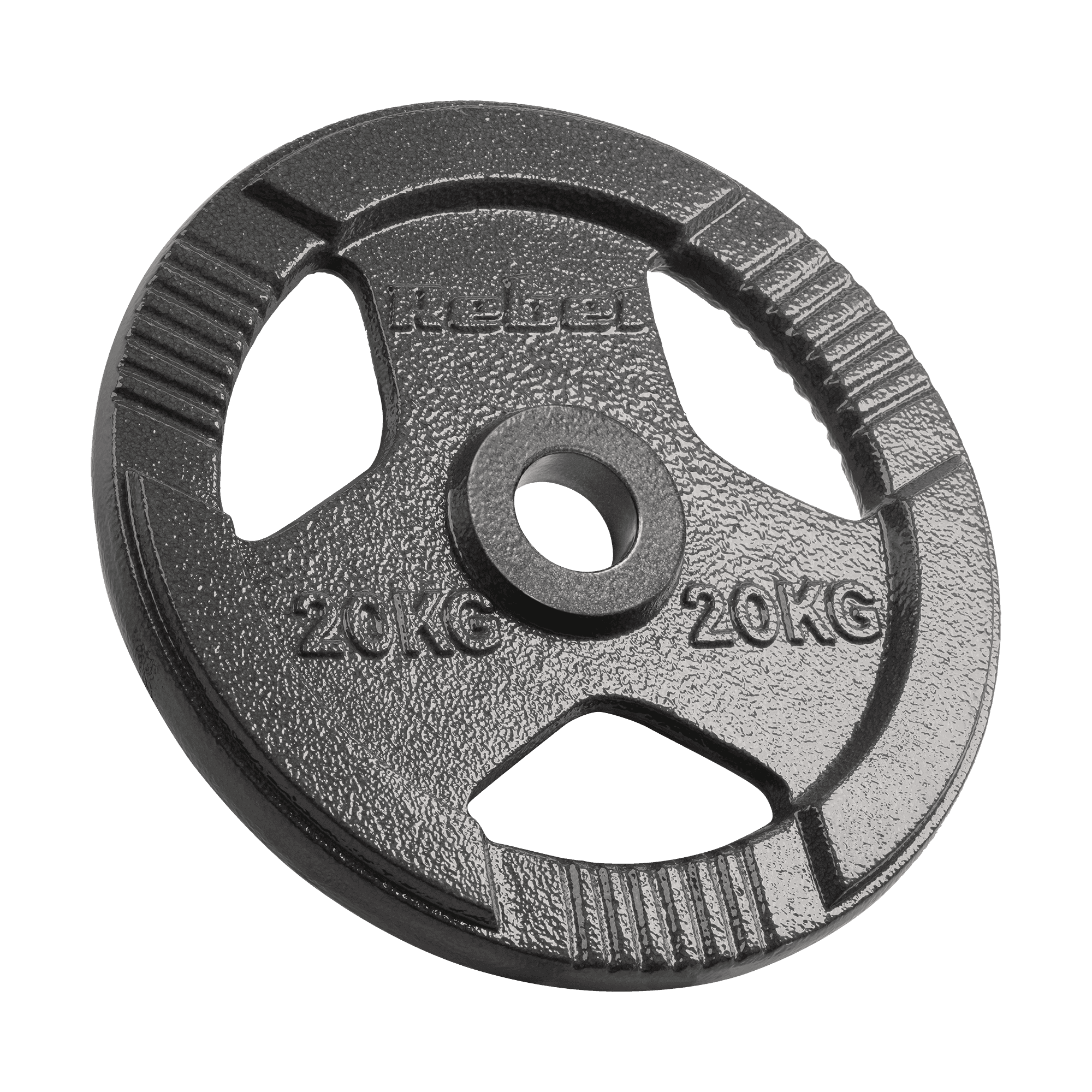 Olimpinis ketaus krūvis 20kg, 51 mm skylė, plokštė su rankenomis, REBEL ACTIVE