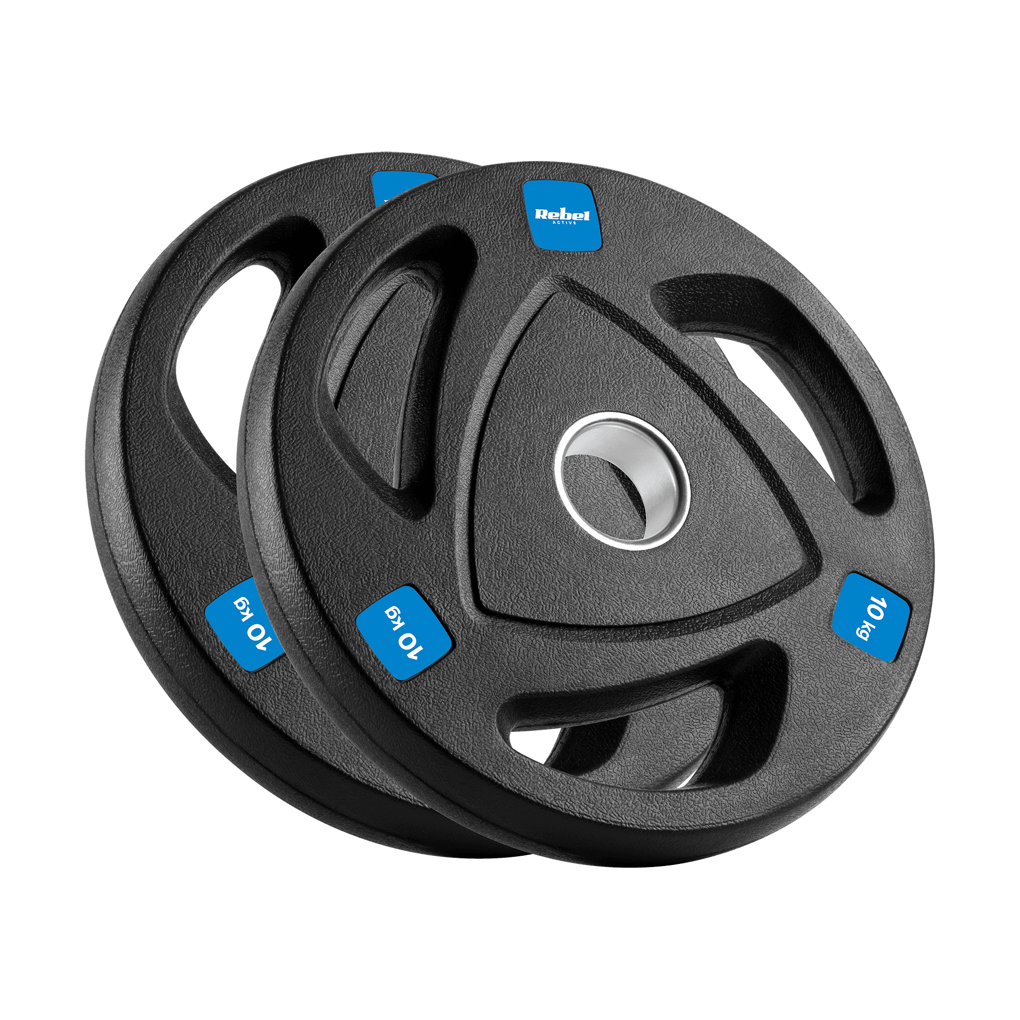 Olimpinis ketaus apkrovos rubrizuotas rinkinys 2x10kg, anga 51mm, REBEL ACTIVE