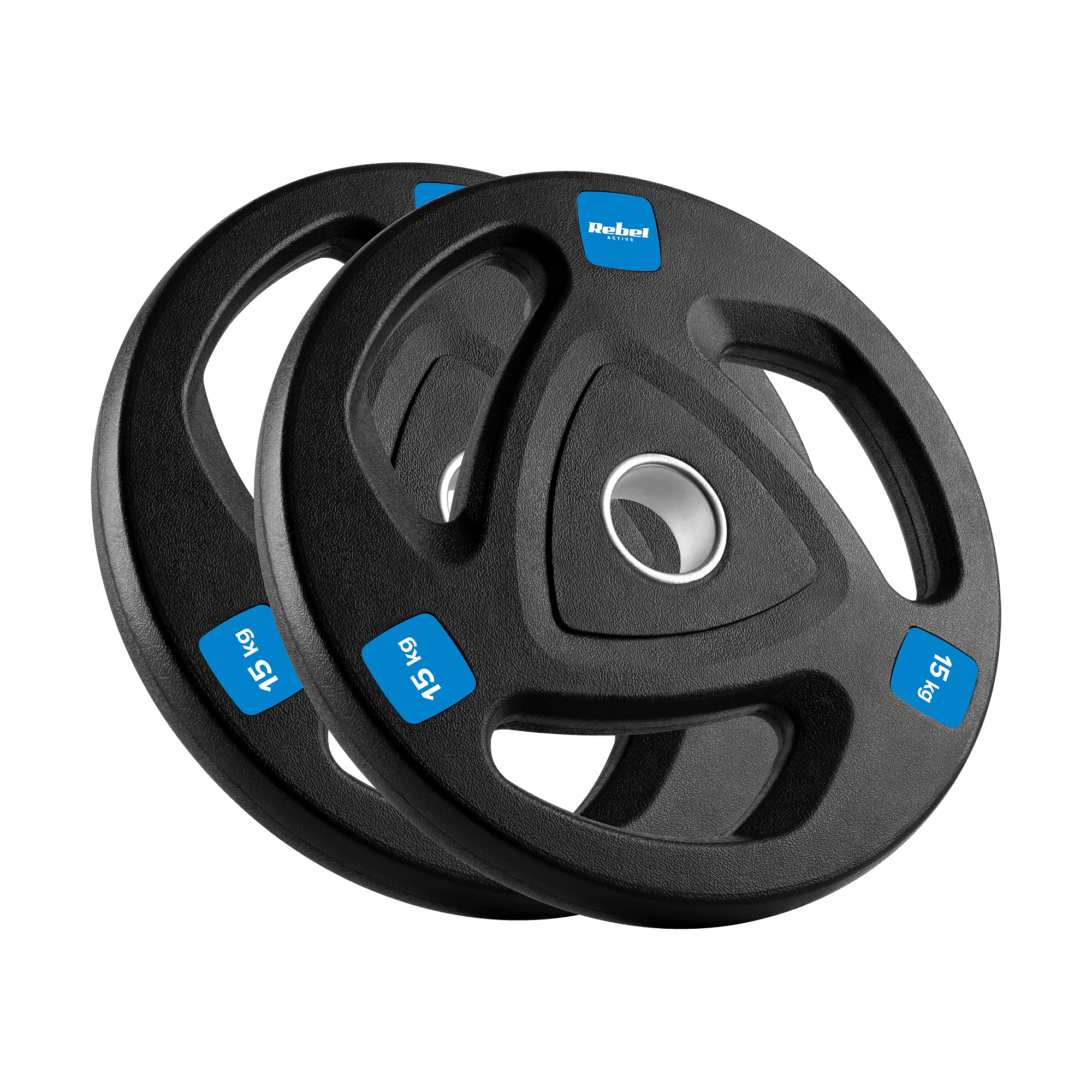 Olimpinis ketaus apkrovos rubrizuotas rinkinys 2x15kg, anga 51mm, REBEL ACTIVE