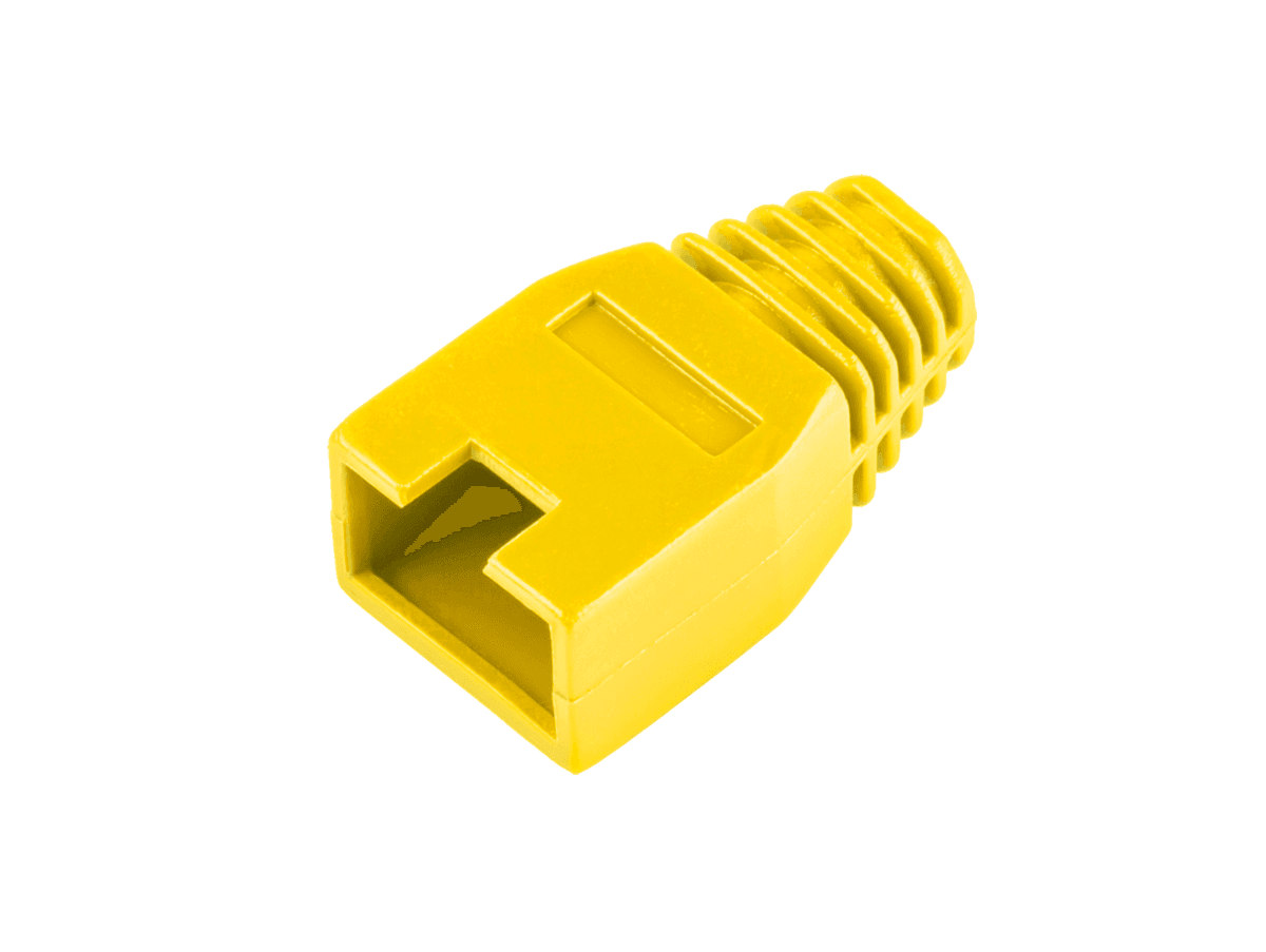 Osłona gumowa wtyku 8p8c RJ45 żółta