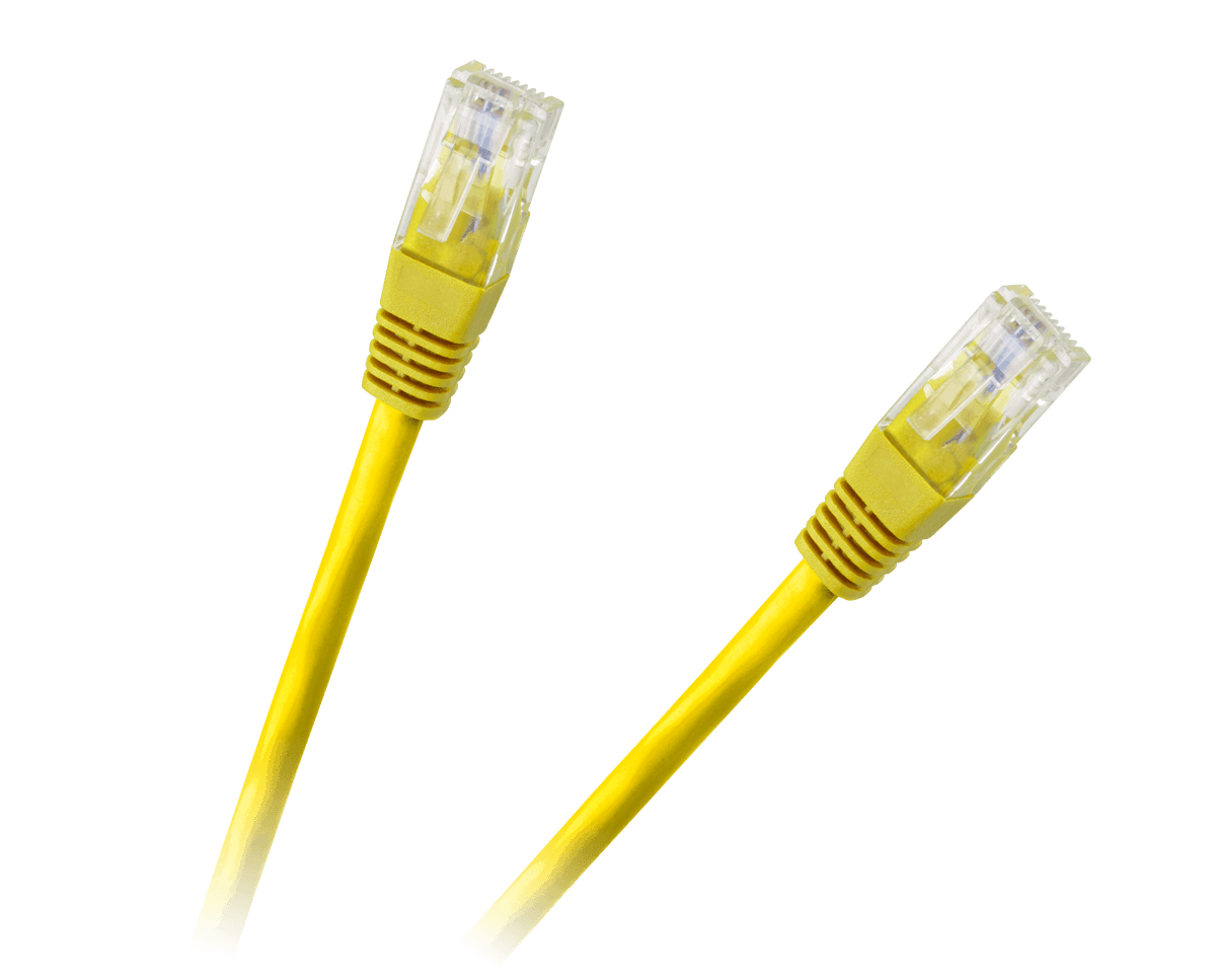 Patchcord kabel UTP 8c wtyk-wtyk 1.0m CCA żółty cat.6e