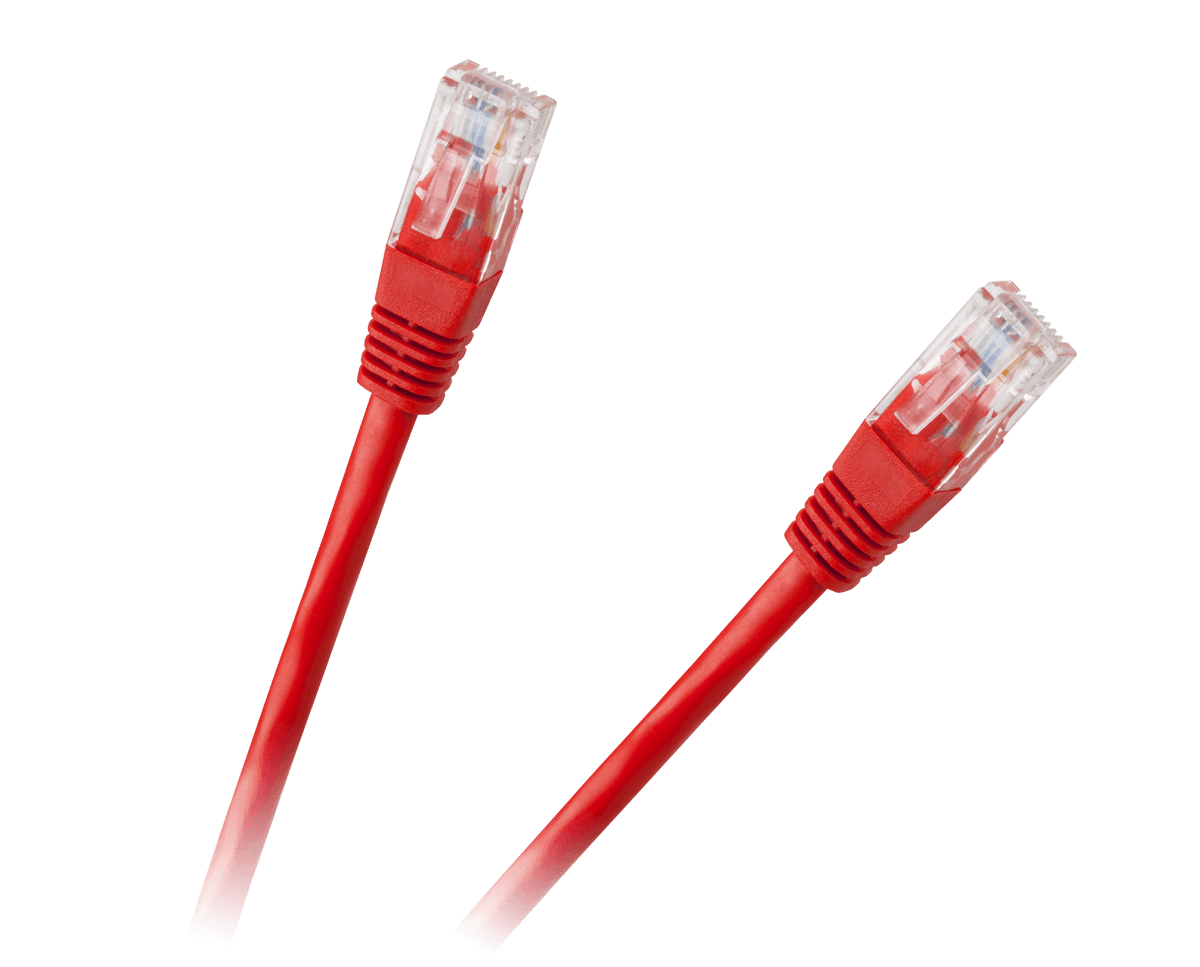 Patchcord kabel UTP 8c wtyk-wtyk 1,5m CCA czerwony cat.6e