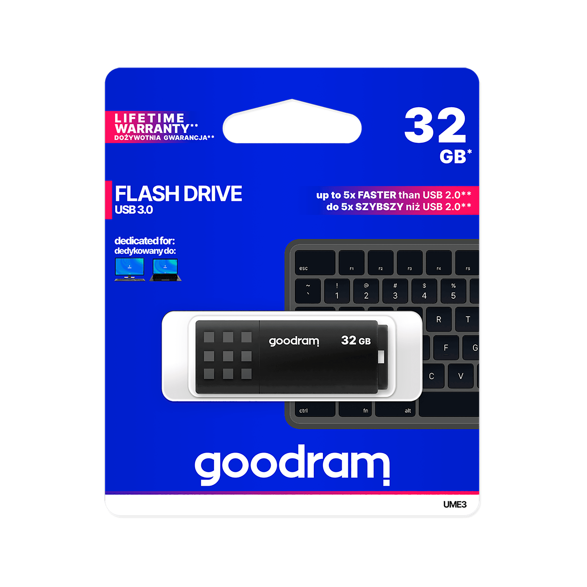 USB flash diskas Goodram 3.2 32GB juoda