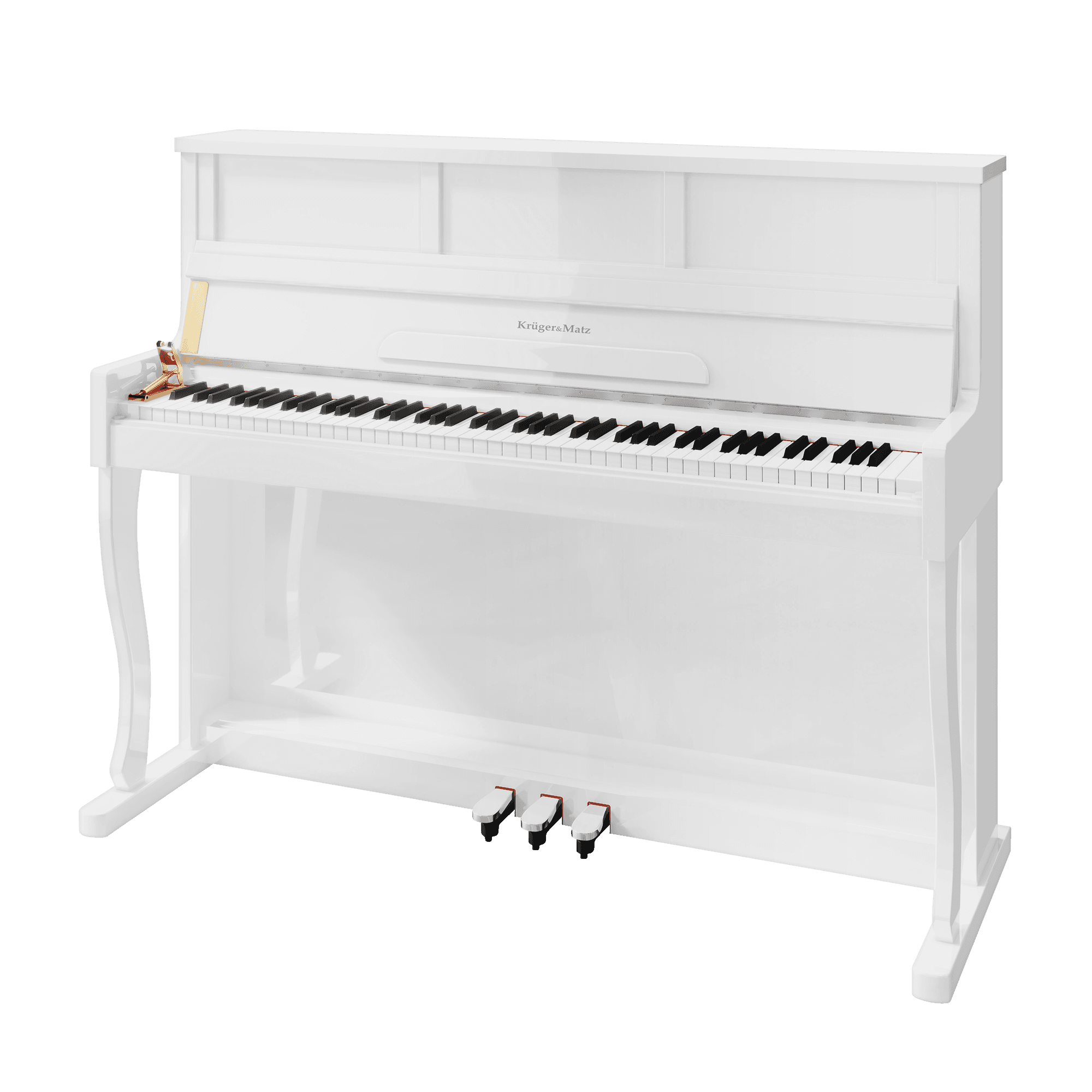 Skaitmeninis fortepijonas Kruger & amp; Mtz KMDP- 755, baltos blizgesio spalvos