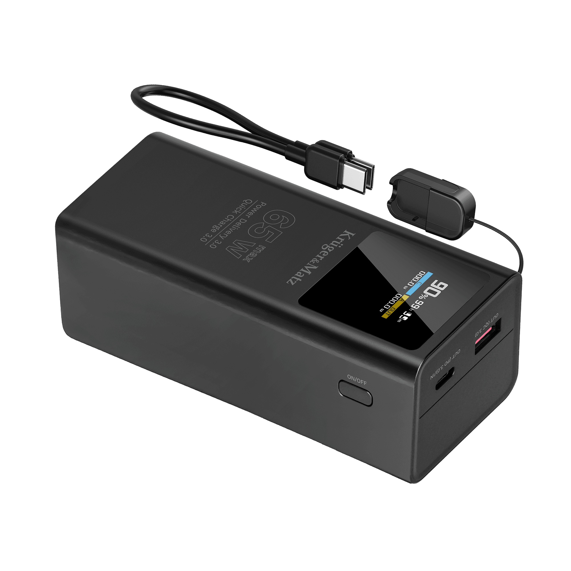 PowerBank Kruger&Matz 20000 mAh Li-ion 65W z funkcją QC oraz PD