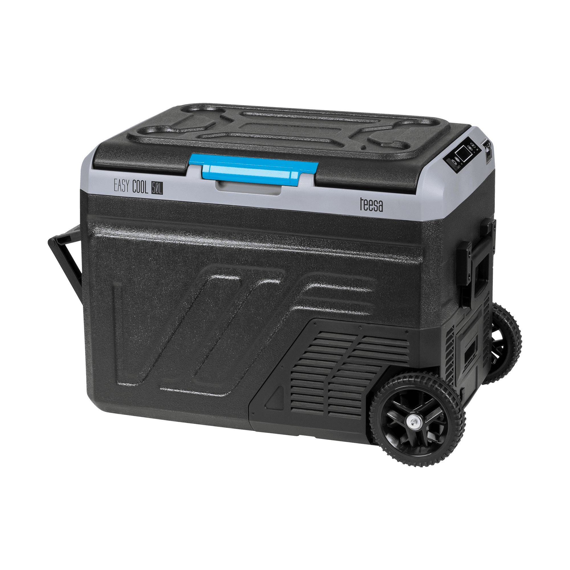 Profesjonalna lodówka turystyczna kompresorowa TEESA z funkcją mrożenia 50L DC12/24 AC 230V, duże koła i solidna rączka , Bluetooth, możliwość zasilania baterią