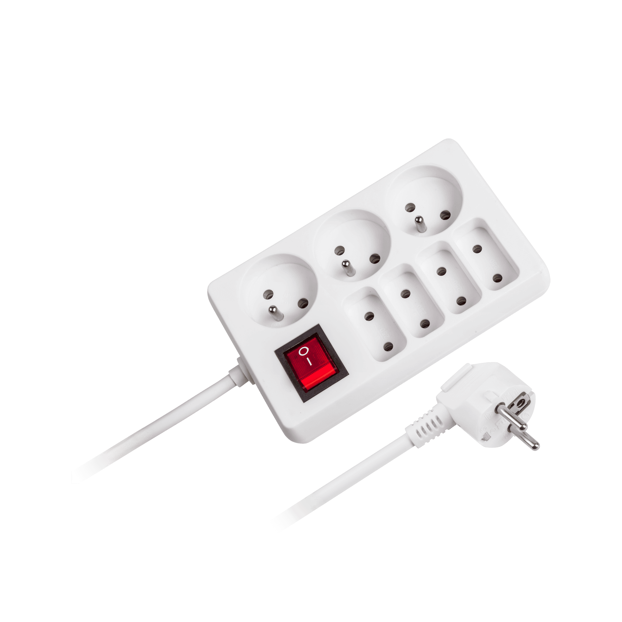 Przedłużacz sieciowy Rebel 7 gniazd z przełącznikiem , 3m (1,5mm)