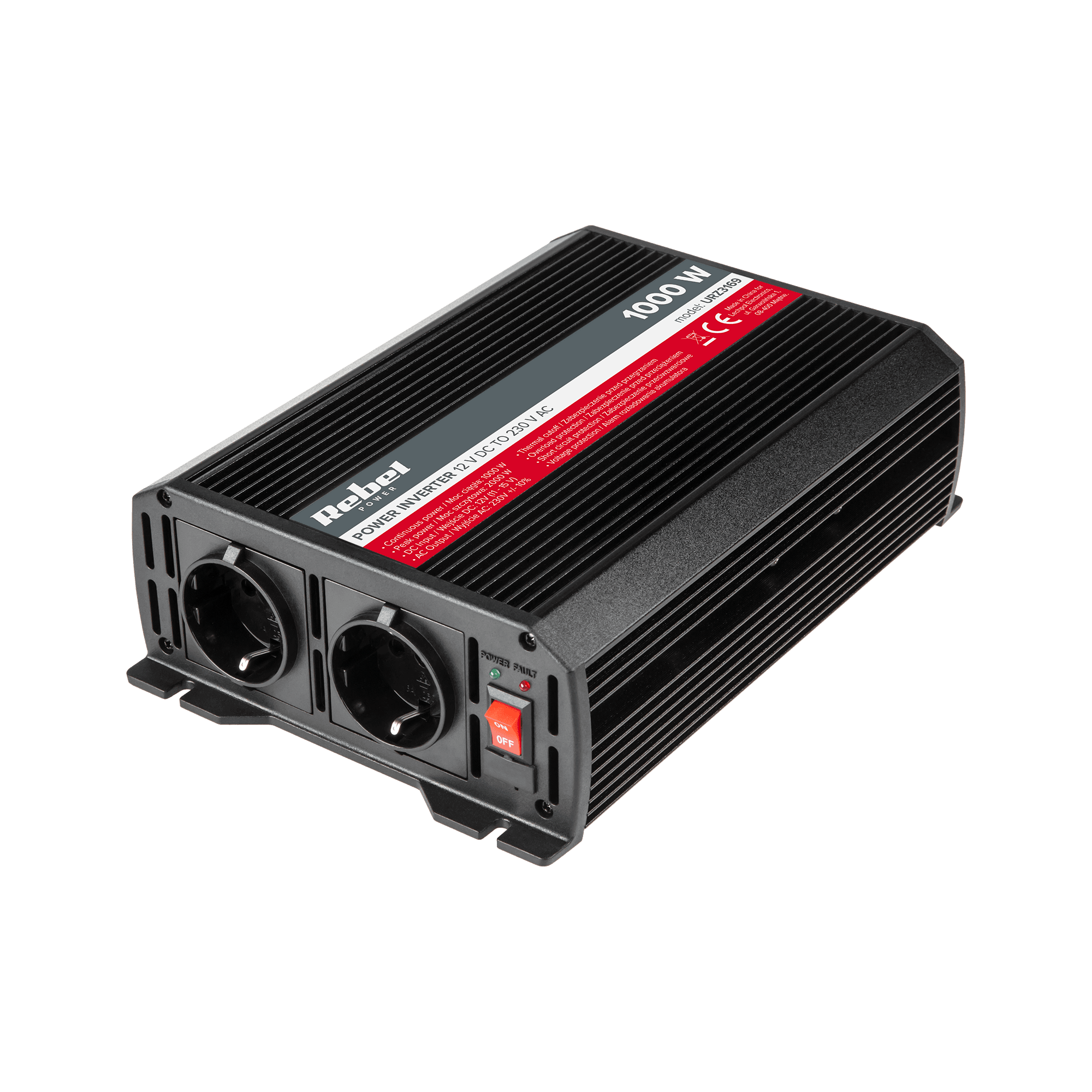 REBEL 12V / 230V 1000 W 2 lizdai F tipo: vokiečių