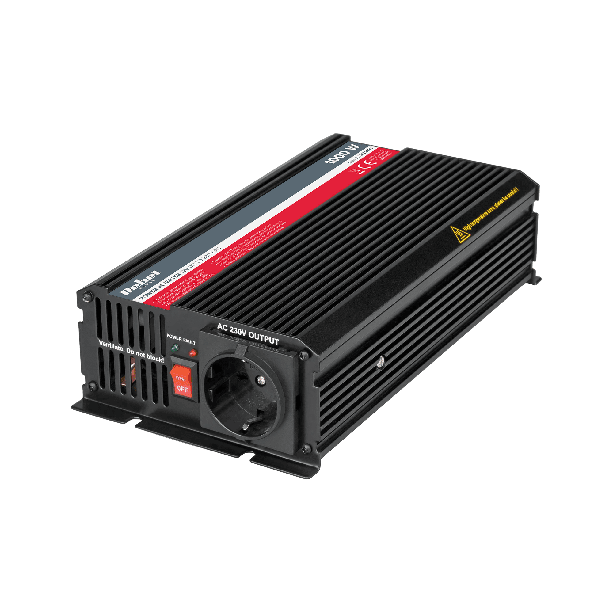 REBEL 12V / 230V 1000 W keitiklis (F tipo - vokiečių)