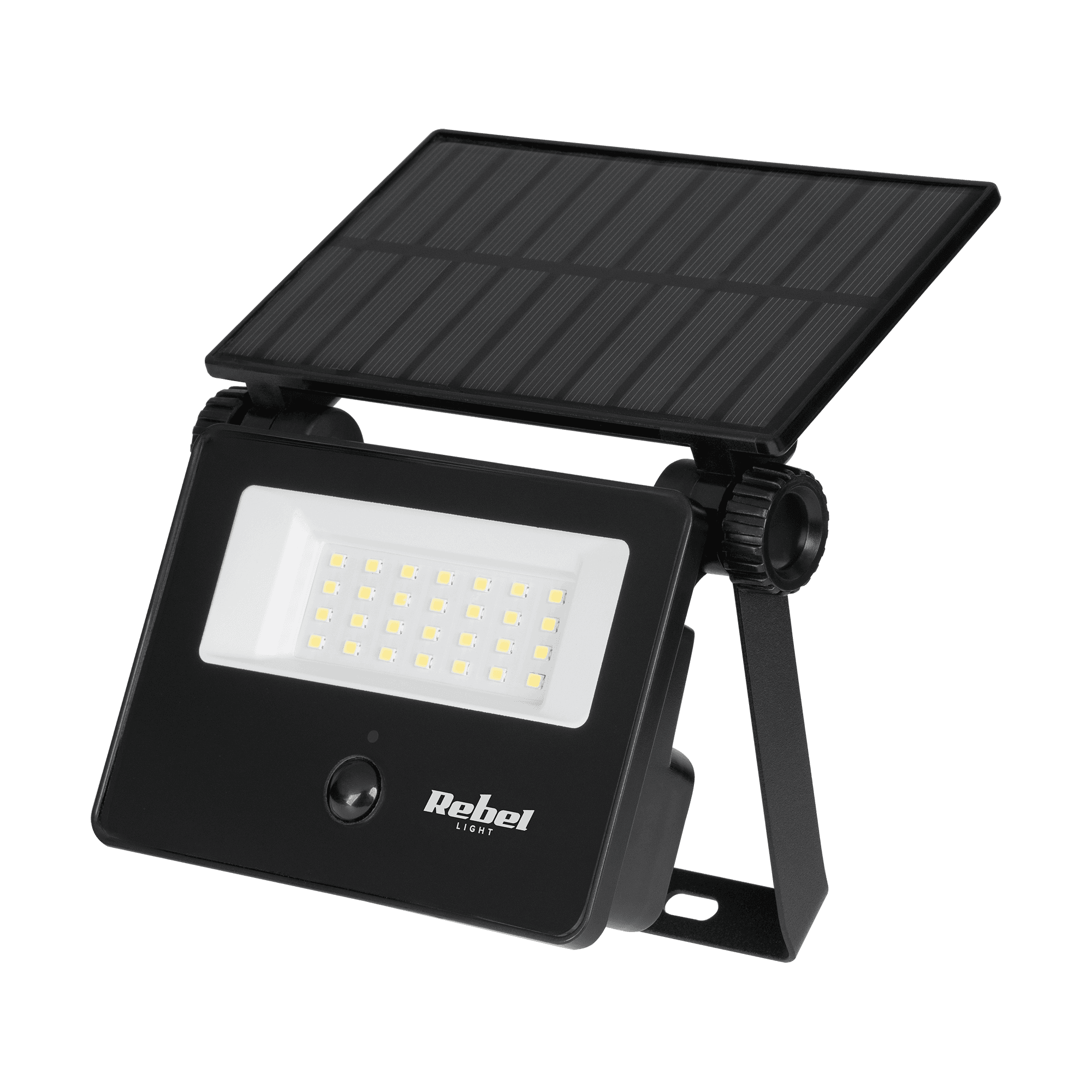 Saulės energijos atšvaitas su dulkių ir judesio jutikliu