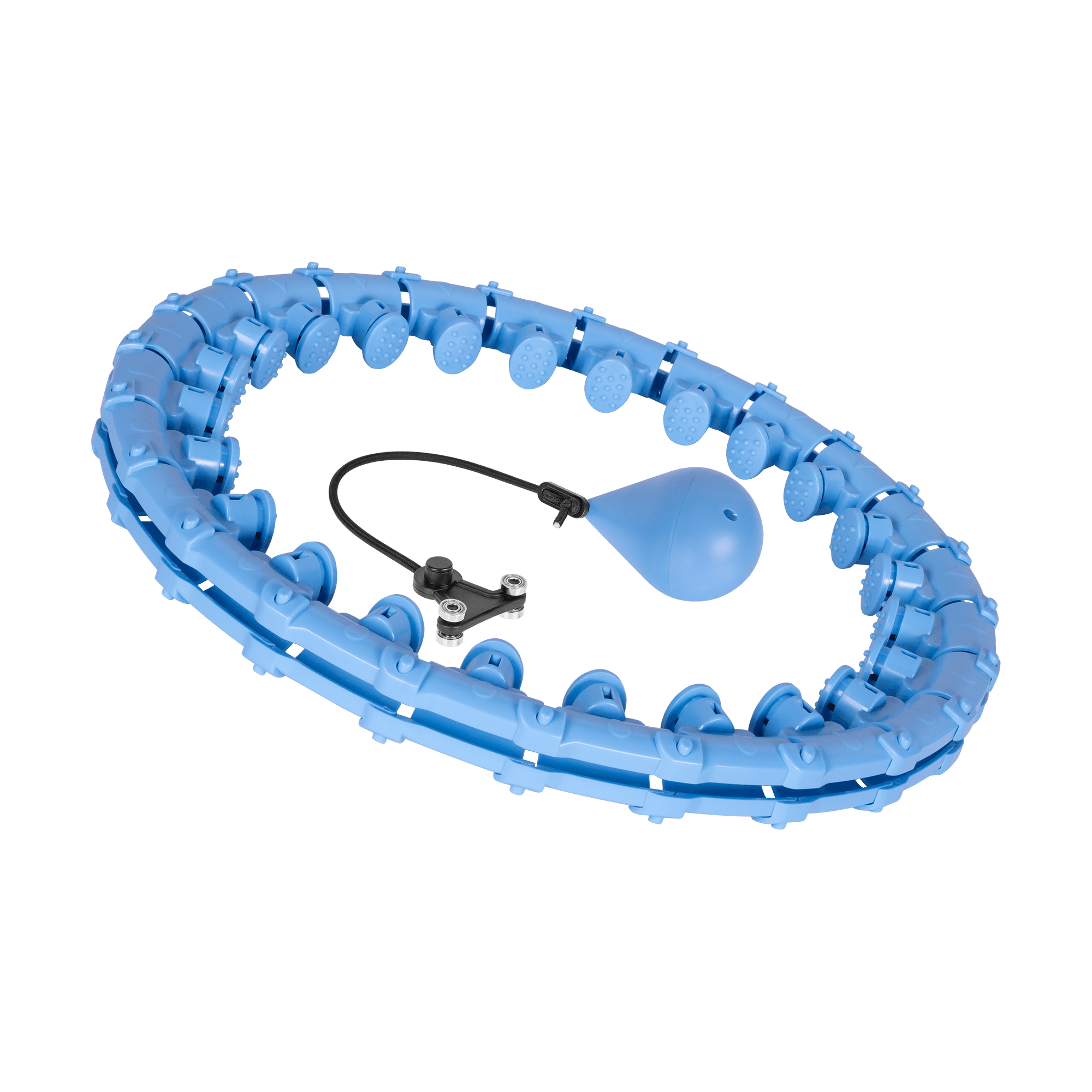 Smart Hula Hop odchudzające koło z wypustkami i obciążeniem 50cm, niebieskie, REBEL ACTIVE