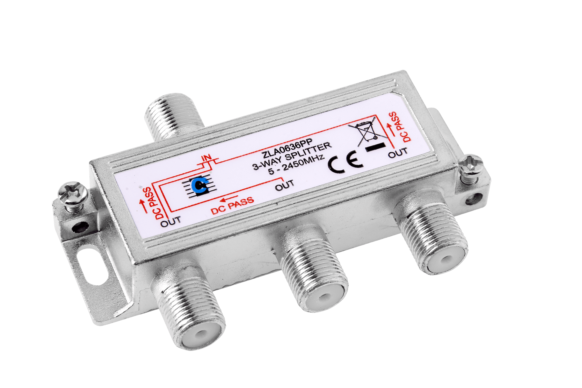 Splitter 3way 5-2450MHz galios perdavimas