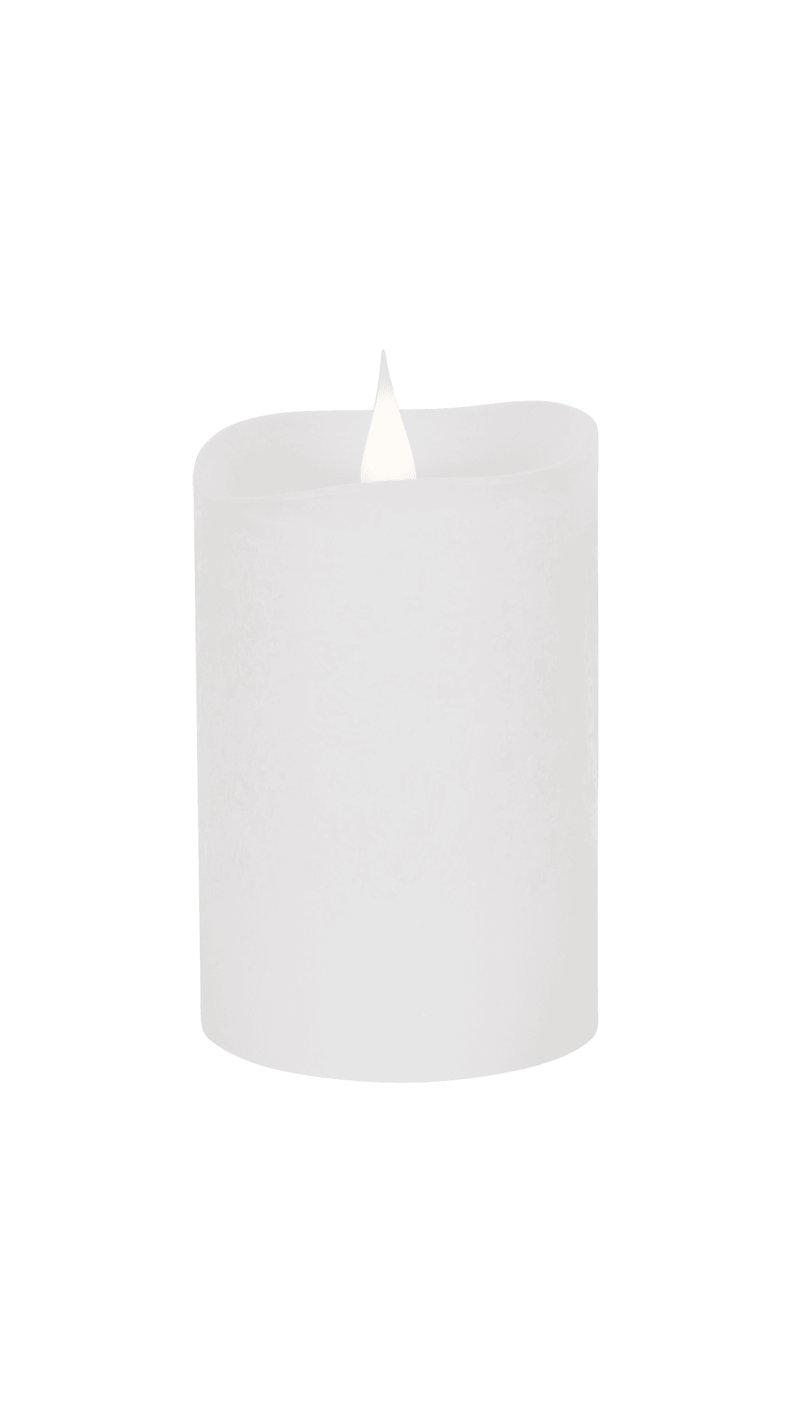 LED vaškinė žvakė maža rustinė balta