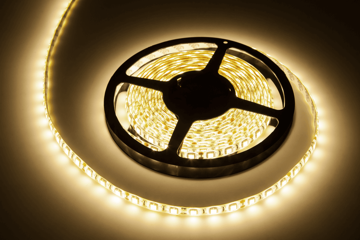 LED laidas 5m Sujungti šiltas baltas vandeniui (300x5050 SMD) 12V