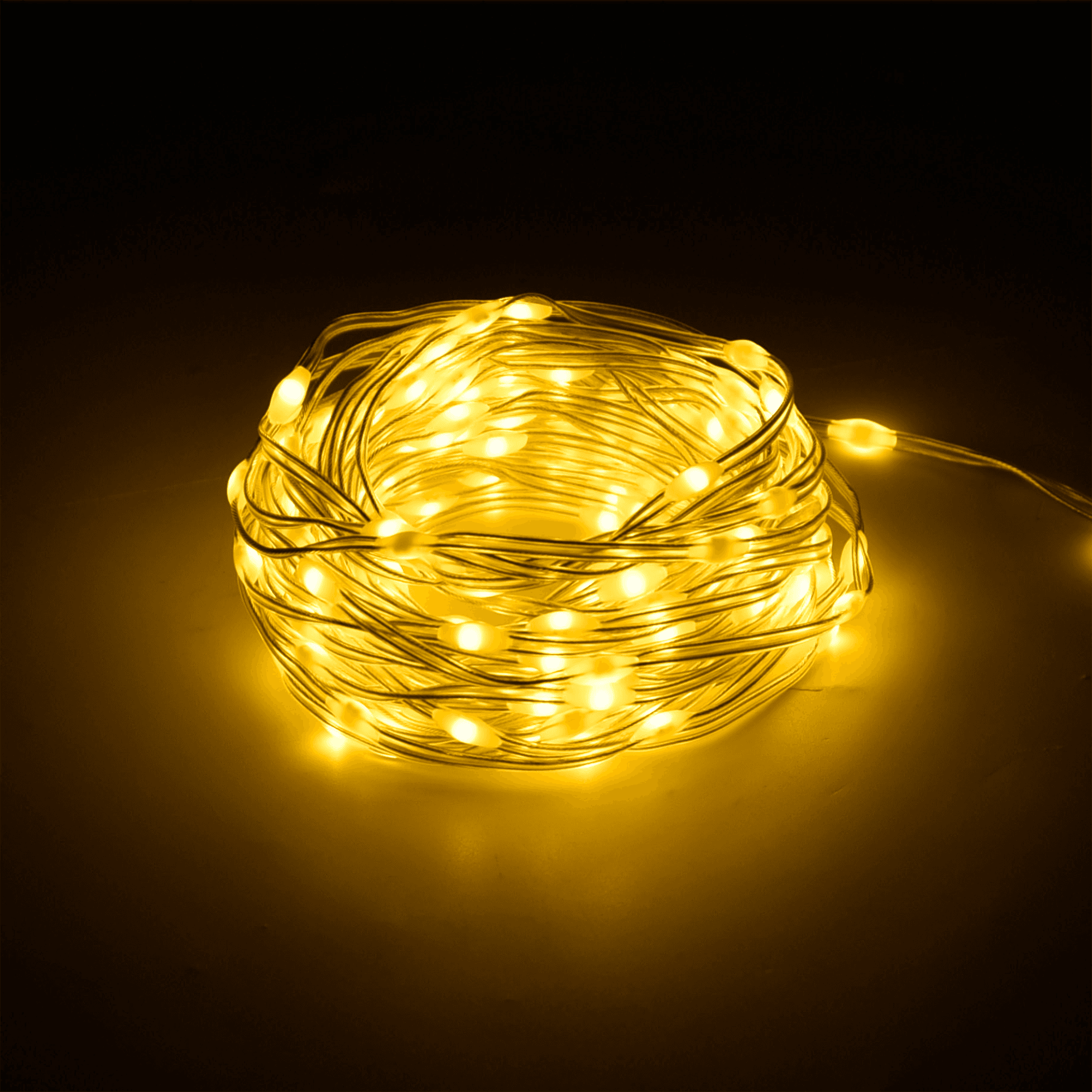 Kalėdų šviesos laidas su keitimo režimu - 10 m, šilta balta