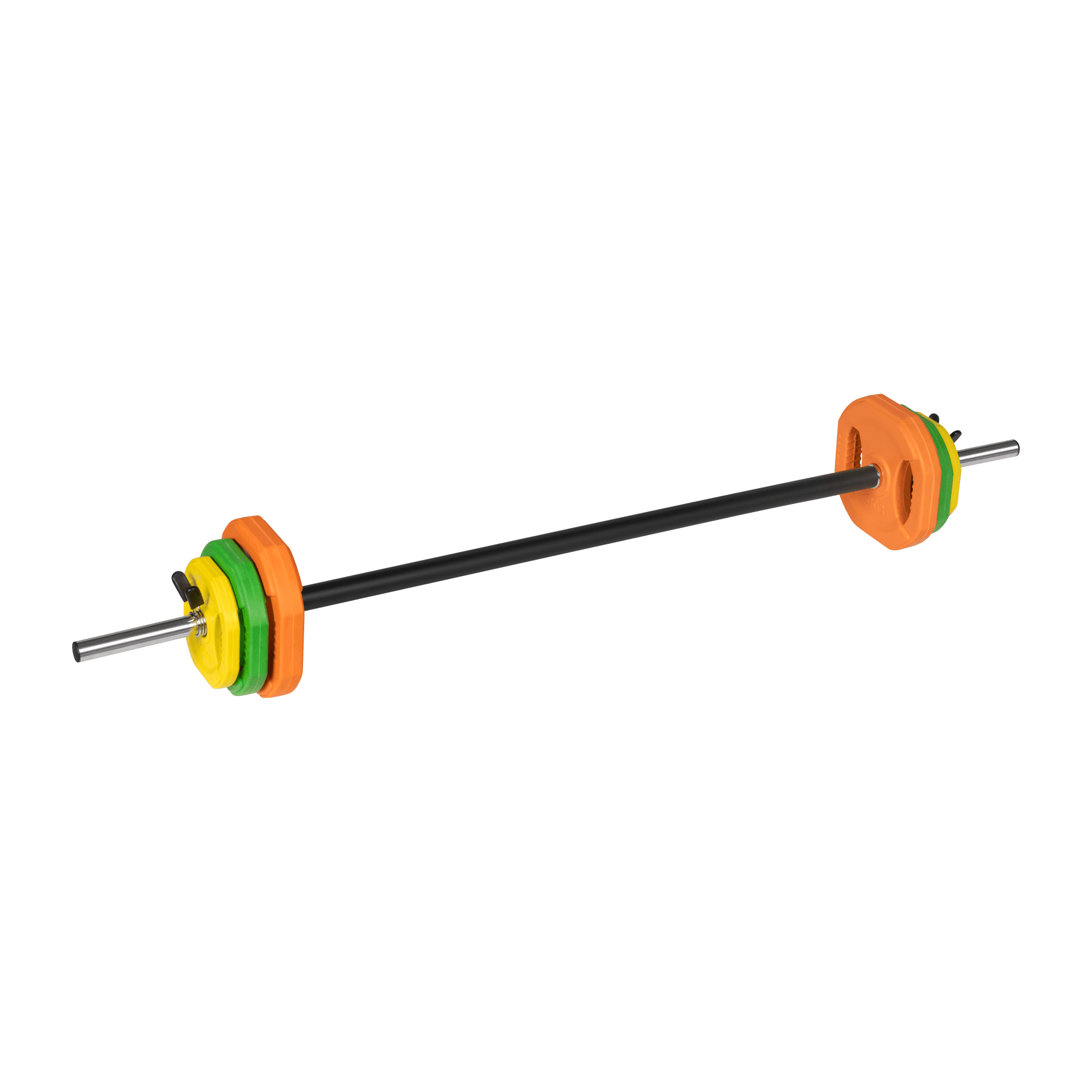 Sztanga składana z obciążeniem żeliwnym, gryf 140cm, zestaw treningowy 20kg, REBEL ACTIVE