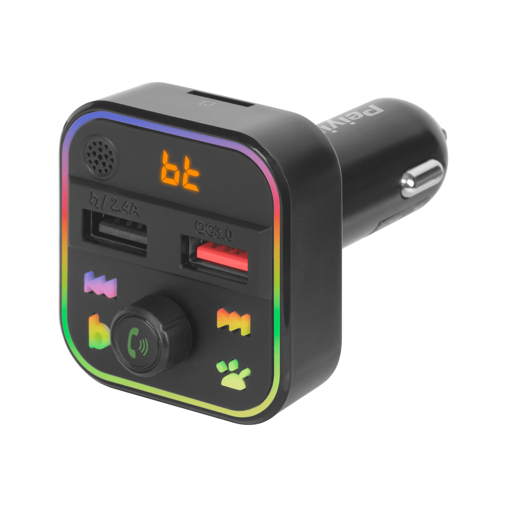 FM automobilio siųstuvas su "BluetoOth" (2x USB) funkcija