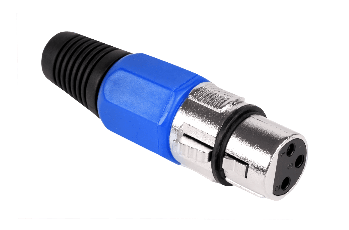 Moteris mėlyna mikrofono kištukas