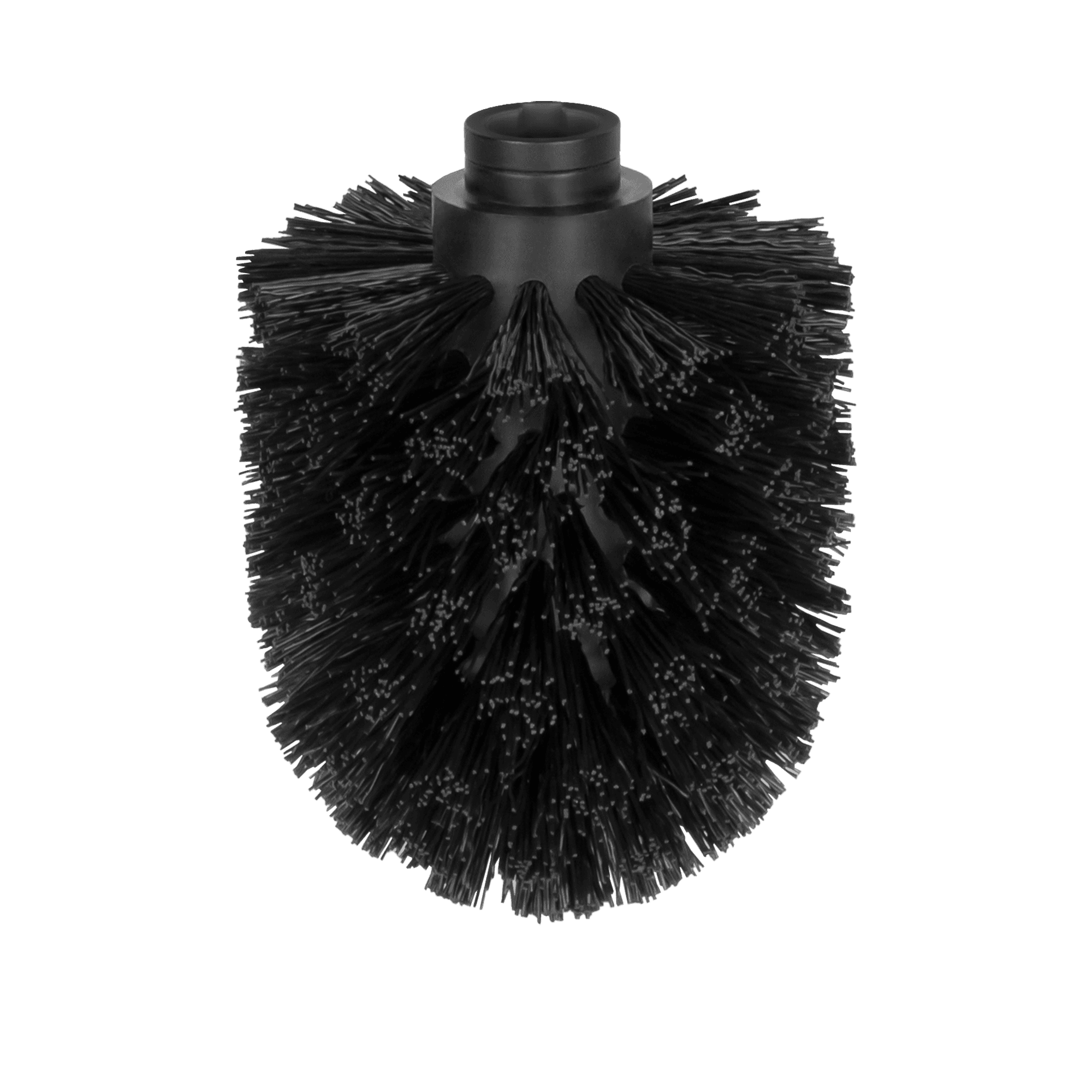 Pakaitinis galvos šepetys tualetui (juoda)