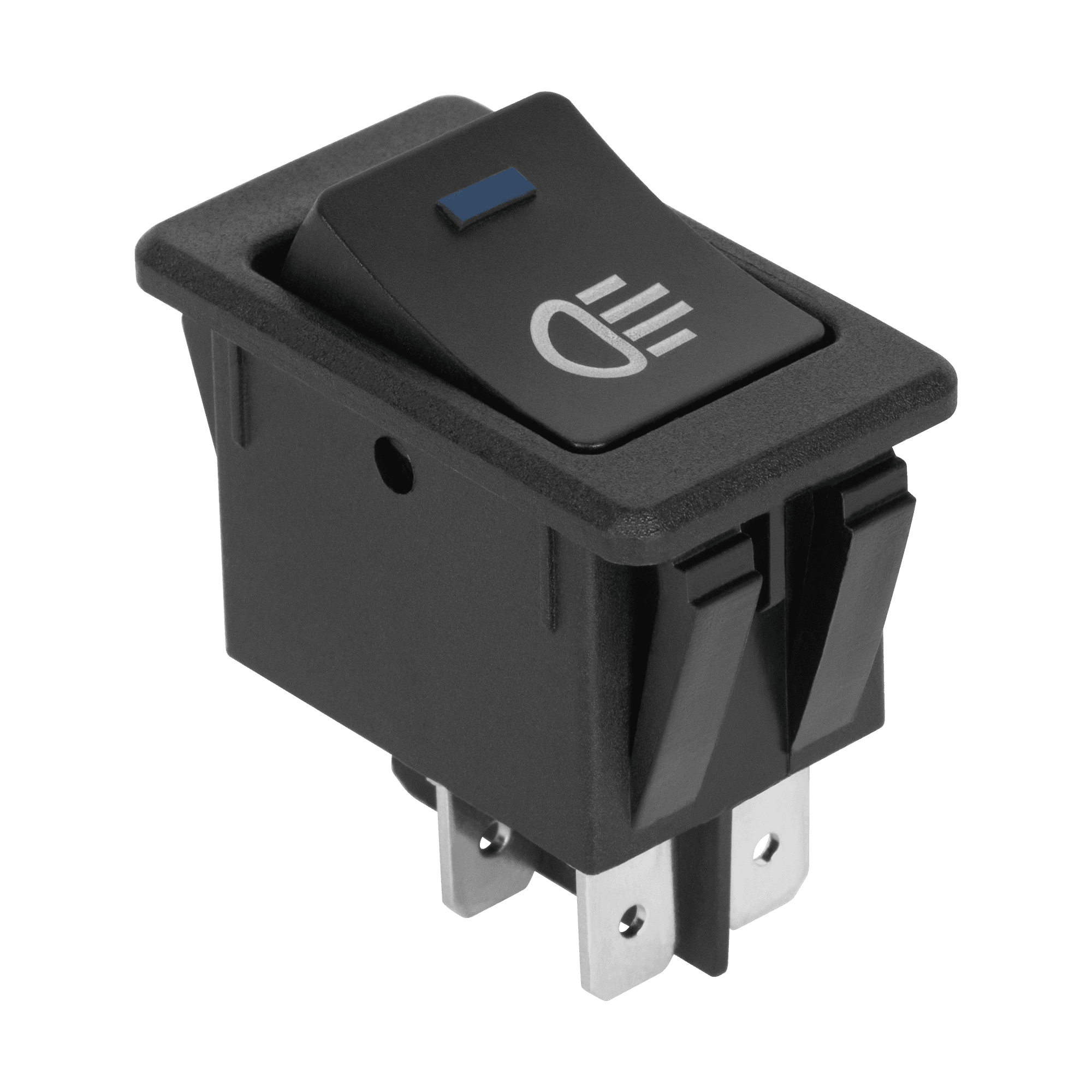 Jungiklis 12 V, su mėlyna LED lempa